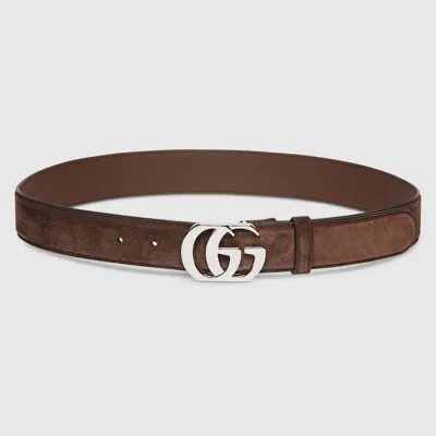 Gucci Cut Gg Marmont Belt In Brown