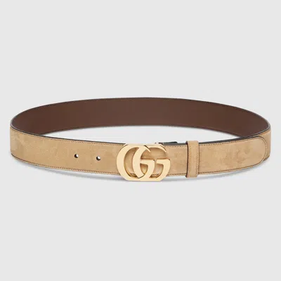 Gucci Cut Gg Marmont Belt In Sand