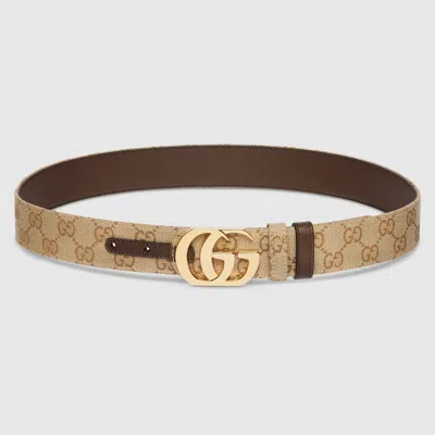 Gucci Cut Gg Marmont Reversible Belt In Beige