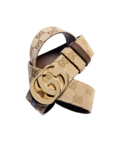 Gucci Cut Gg Marmont Reversible Belt In Brown