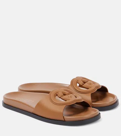 Gucci Cut Aus Leder In Braun