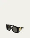 Gucci Cut-out Gg Acetate Butterfly Sunglasses In Black