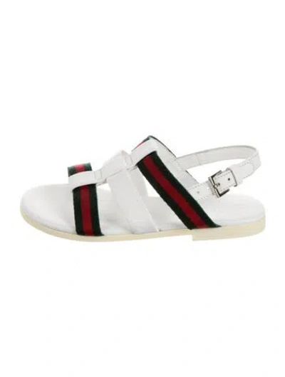 Pre-owned Gucci Babies' Cut Out Sandal In White