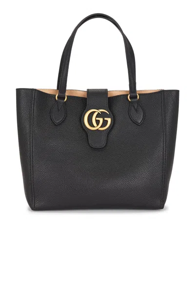 Pre-owned Gucci Dahlia Tote Bag In Black