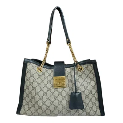 Pre-owned Gucci Daily Black Brown Gg Supreme Shoulder Bag () In Black, Brown