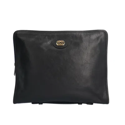 Pre-owned Gucci Daily Black Leather Clutch Bag ()