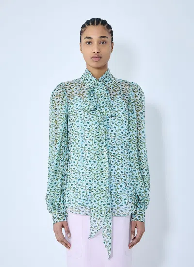 Gucci Daisy Silk Shirt In Green