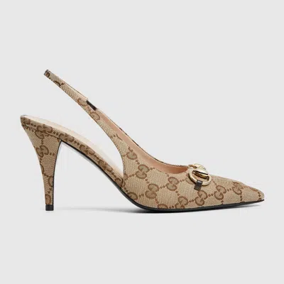Gucci Women's Horsebit Pump In Beige