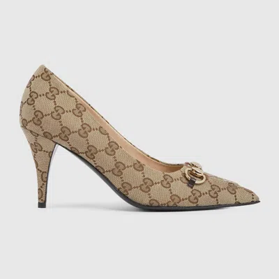 Gucci Women's Pump With Horsebit In Sand