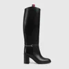 Gucci Damenstiefel Mit Schmalem Horsebit In Animal Print