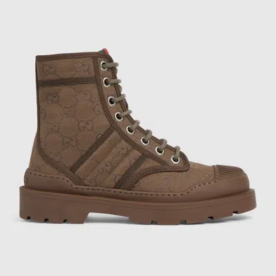 Gucci Damenstiefel Mit Web In Brown