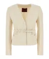 Gucci Belted Wool-blend Bouclé-tweed Jacket In White