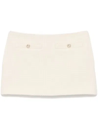 Gucci Women's Damier Bouclã© Mini Skirt In White