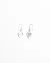 Gucci Dangling Silver Heart Earrings