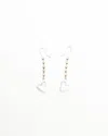 Gucci Dangling Silver Heart Earrings In Silver