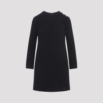 GUCCI DARK BLUE BOUCLÃ© DRESS