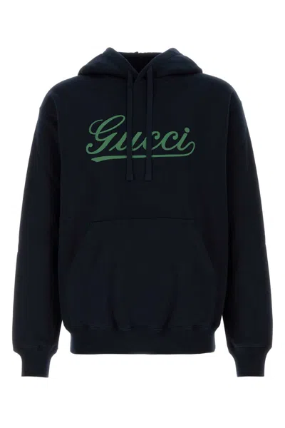 GUCCI DARK BLUE COTTON SWEATSHIRT