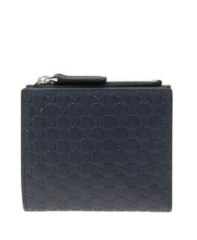 Gucci Dark Blue Dark Flower Purse In Black