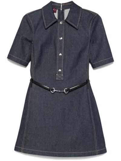 Gucci Dark Blue Denim Mini Dress