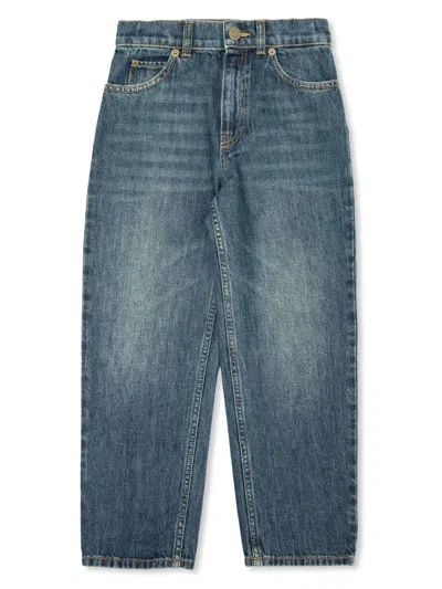 Gucci Kids' Dark Blue Denim Straight Leg Jeans