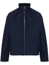 Gucci Embroidered-logo Jacket In Dark Blue