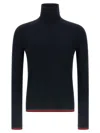 Gucci Dark Blue High Neck Sweater In Black
