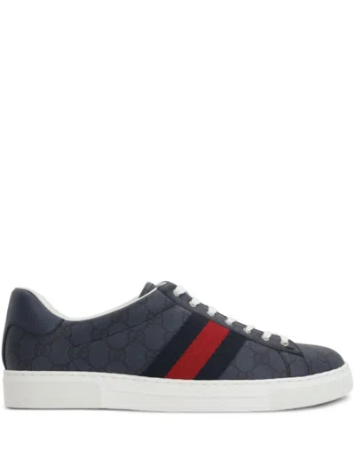 GUCCI MEN DARK BLUE LACE UP SNEAKERS, 12 LUXURY SNEAKERS FOR MEN DARVEYS
