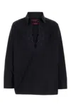 Gucci Piquet Polo Shirt With Button Cuffs And Embroidered Detail In Black