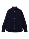 Gucci Blue Jacket With Classic Collar And Reversible Design In Cotton Man In Blue