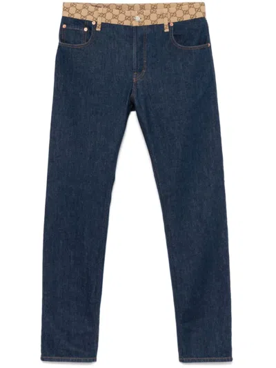 Gucci Dark Blue Tapered Denim Jeans