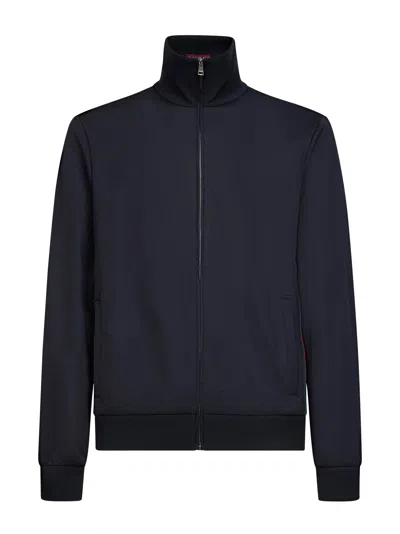 Gucci Technical Jersey Track Jacket With Web Motif In Blue