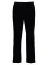 Gucci Blue Velvet Pants With Smooth Texture And Functional Pockets In Dark Blue