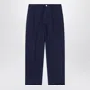Gucci Dark Blue Washed Denim Trousers Men In Blue