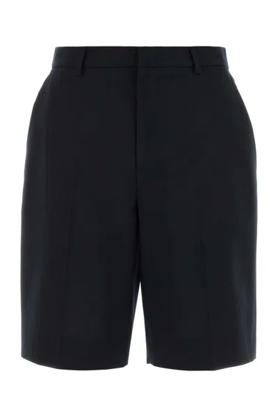 Gucci Dark Blue Wool Shorts In Multi