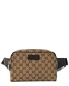 Gucci Gg Canvas Belt Bag In Brown