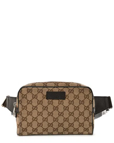 Gucci Gg Canvas Belt Bag In Brown
