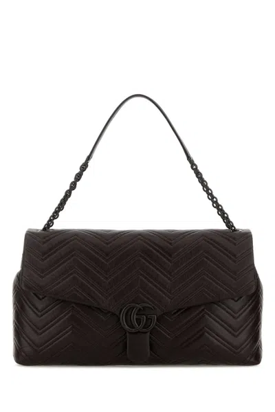 Gucci Dark Brown Gg Marmont Shoulder Bag
