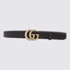 Gucci Men Gg Marmont Leather Belt In Black