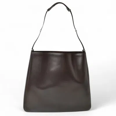 Pre-owned Gucci Dark Brown Leather Shoulder Bag ()