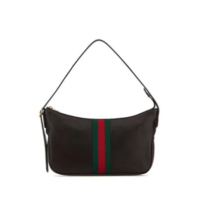 Gucci Dark Brown Leather Small Lunetta Shoulder Bag Joybrownvrv Borse A Mano