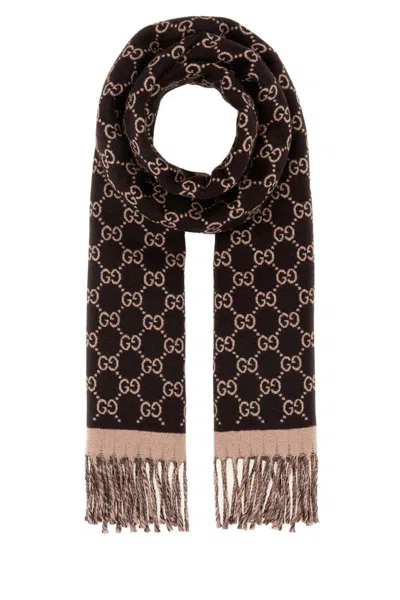 Gucci Scarf New Moon 34x194 In Brown