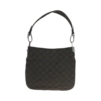 Pre-owned Gucci Dark Brown Nylon Shoulder Bag ()