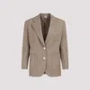 Gucci Single-breasted Wool Blazer In Brown