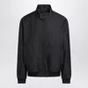 Gucci Gg Ripstop Jacket High Collar Ribbed Cuffs In Blue