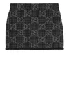 Gucci Gg Tweed Skirt In Grey