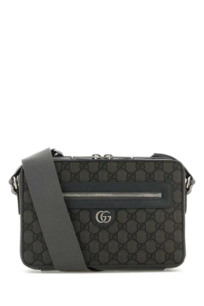 GUCCI MEN DARK GREY GG CROSSBODY BAG, ONESIZE LUXURY CROSSBODY BAGS FOR MEN DARVEYS