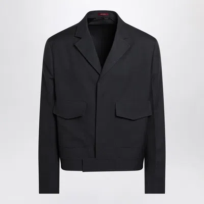 GUCCI GUCCI  DARK GREY JACKET IN WOOL GABARDINE