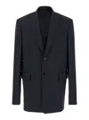 Gucci Graphite Blazer Single-breasted Notched Lapel In Black