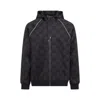 Gucci Gg Technical Fabric Hooded Jacket In Grey
