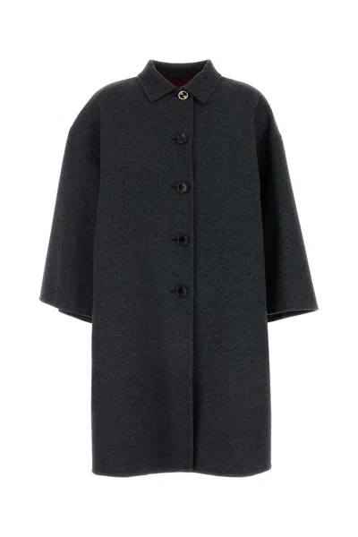 Gucci Dark Grey Single Breasted Coat
